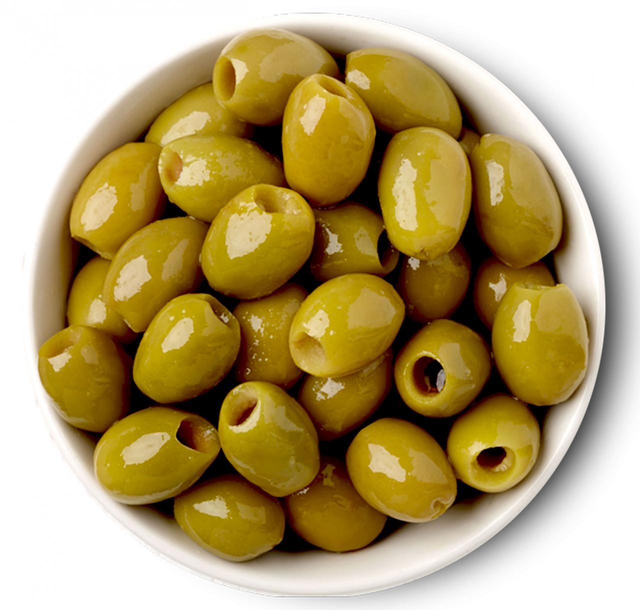 Pitted Green Chalkidiki Olives 400g in brine (vacuum-packed)