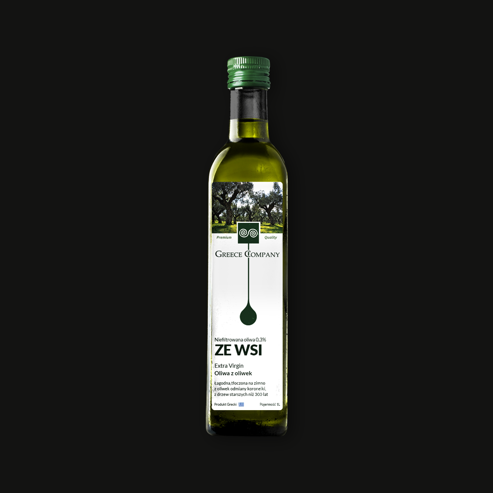 Olive oil FROM THE VILLAGE unfiltered Extra Virgin mild 0.3% 1 l