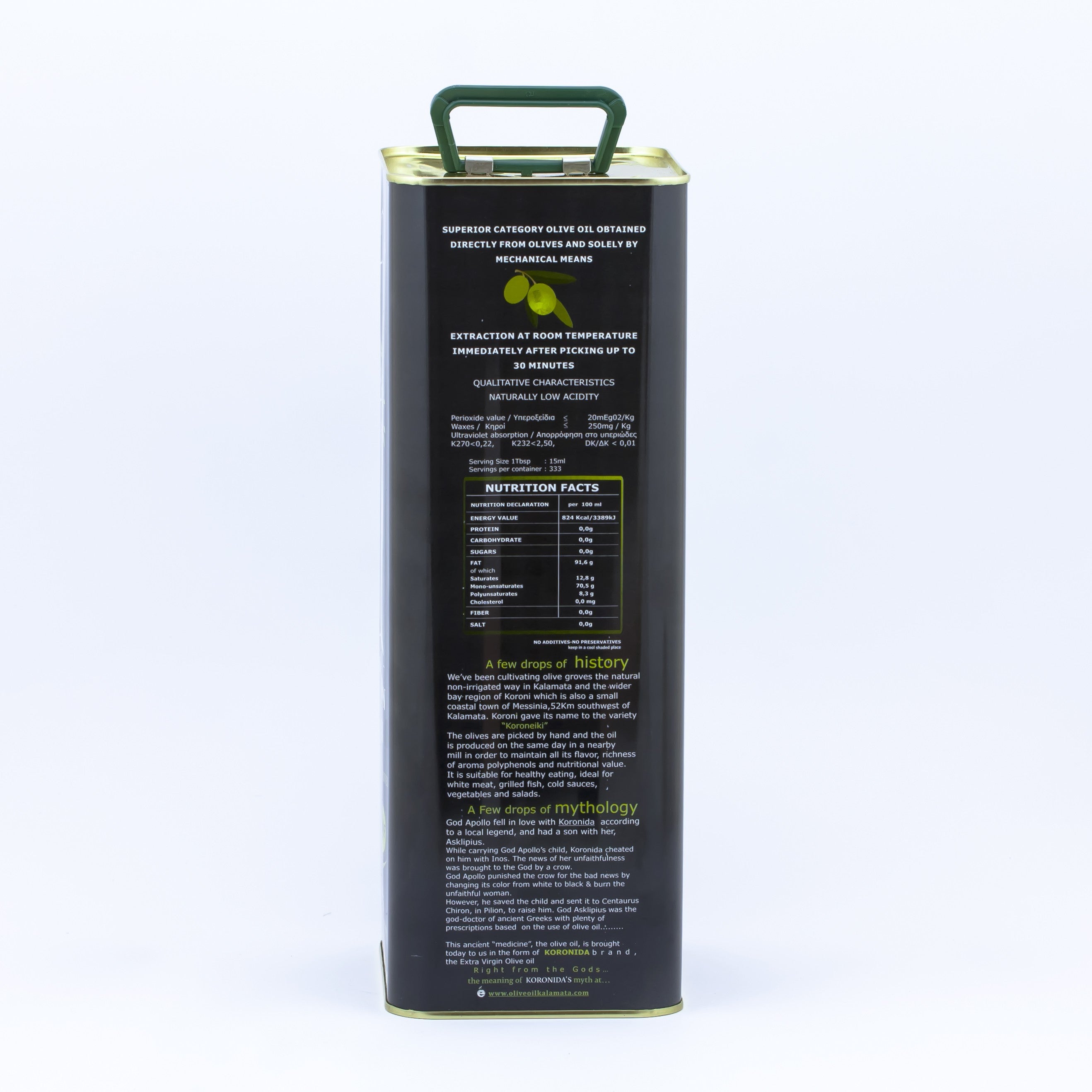 Oliwa z oliwek niefiltrowana Koronida max 0.3% 5 l