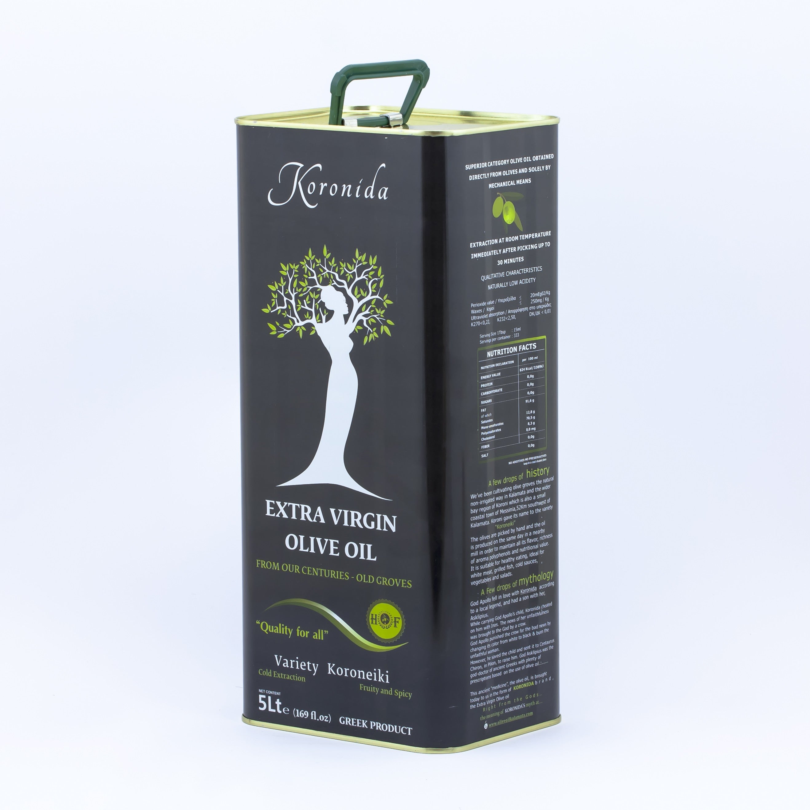 Oliwa z oliwek niefiltrowana Koronida max 0.3% 5 l