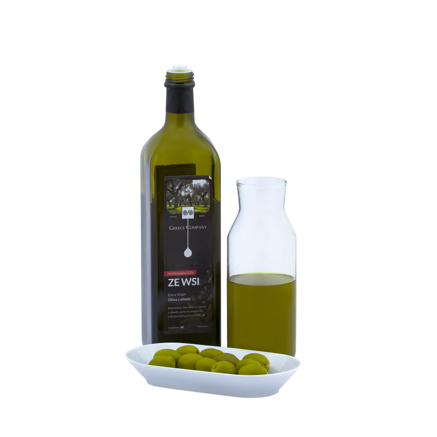 Oliwa z oliwek ZE WSI niefiltrowana Extra Virgin  wytrawna 0.2 1 L