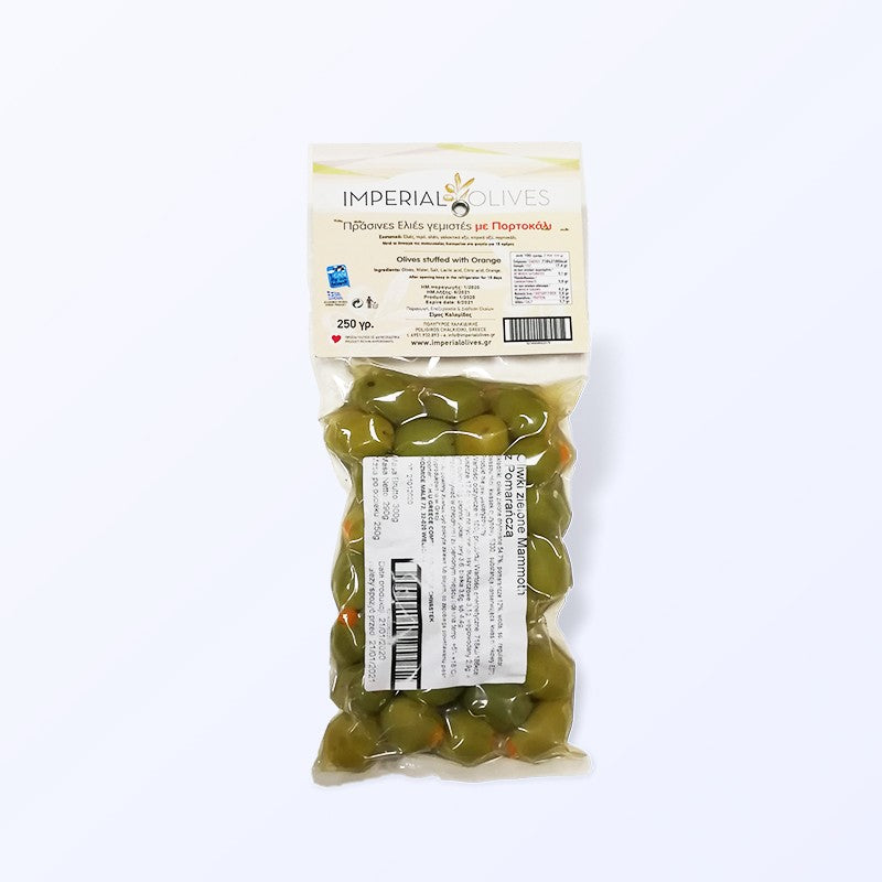 Green olives stuffed with orange peel 250 g