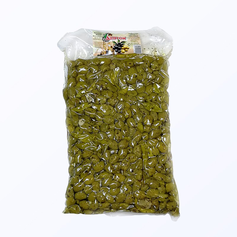 Pitted Green Olives, Marinated, Mild 4 kg