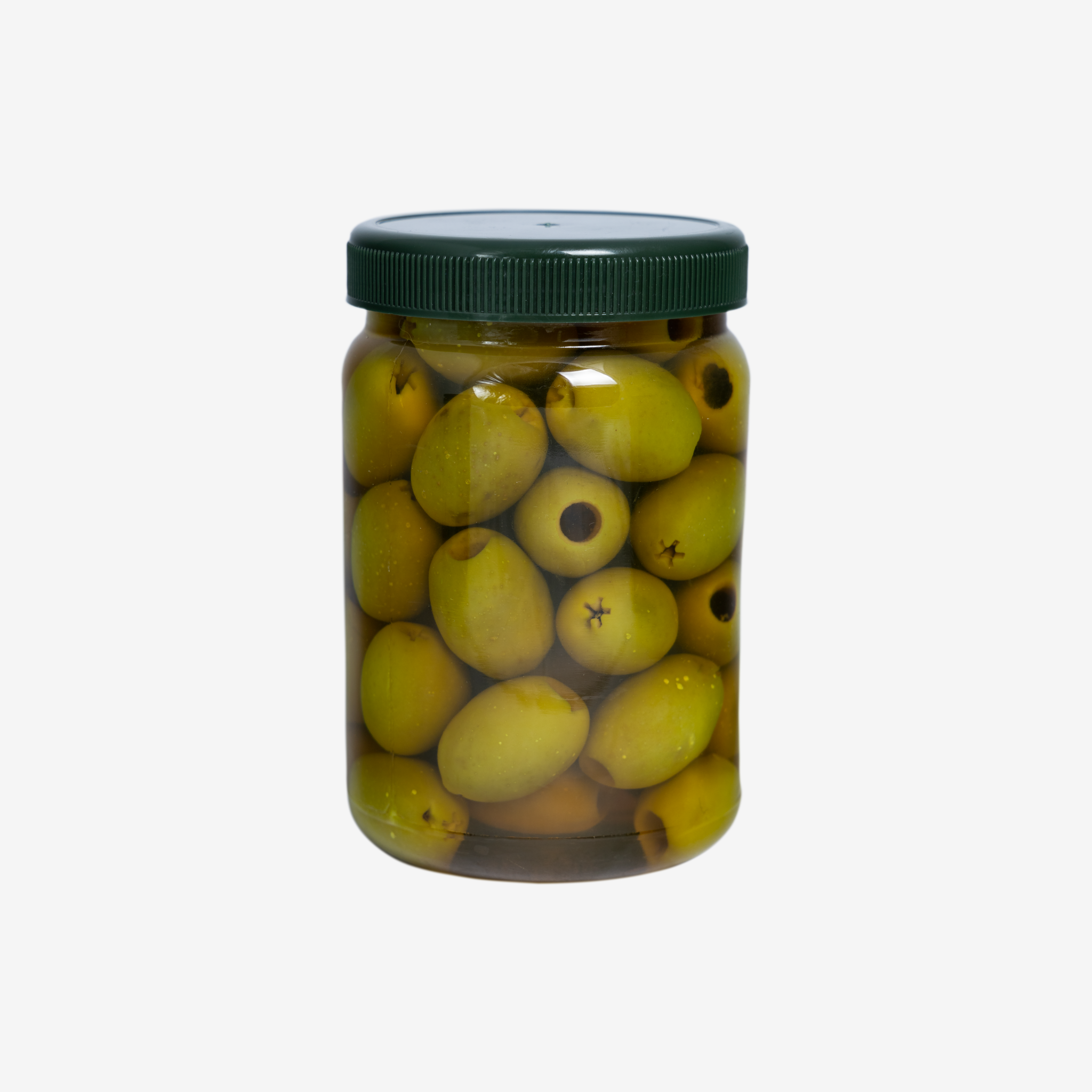 Pitted green olives 750g