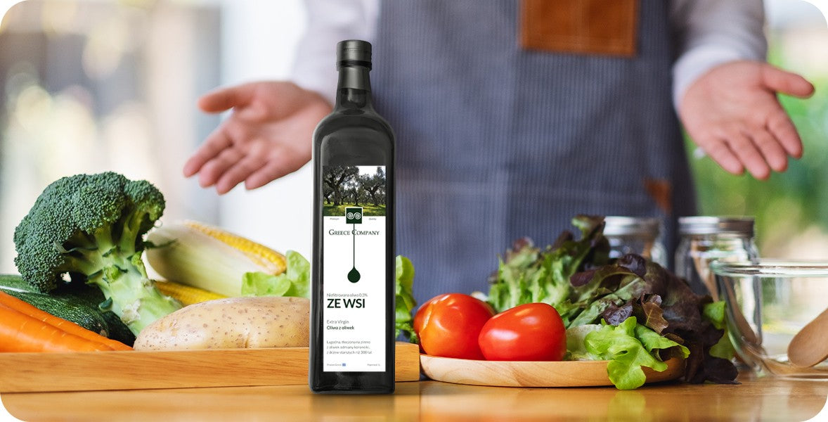 Olive oil FROM THE VILLAGE unfiltered Extra Virgin mild 0.3% 1 l