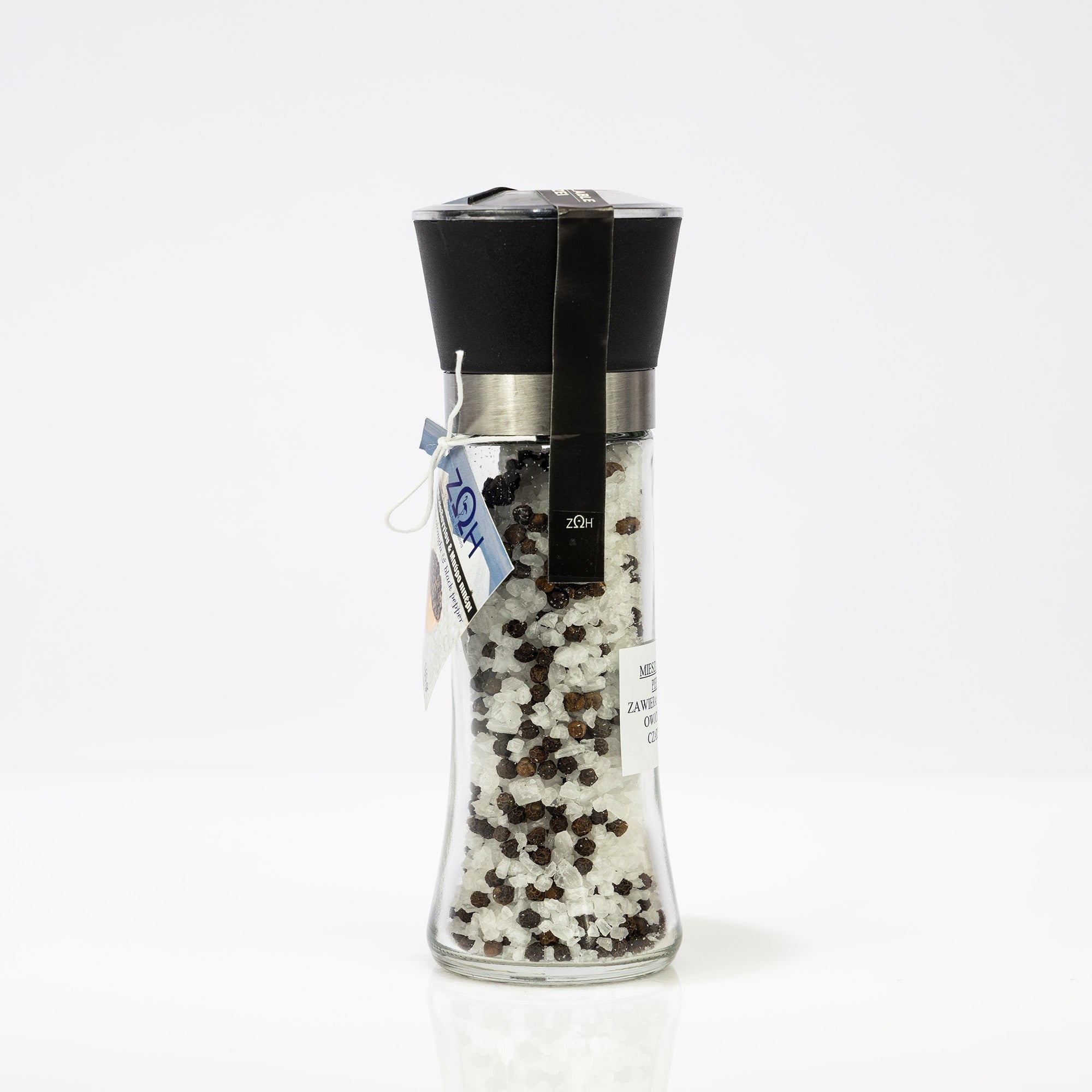 Sea salt from Lake Messolonghi with black pepper in a grinder 160 g