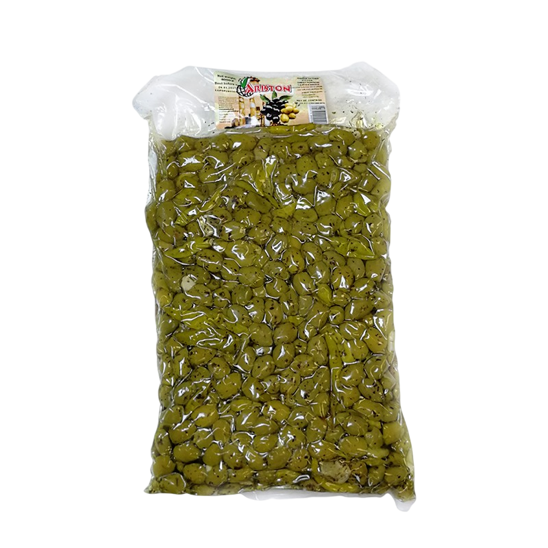 Pitted Green Olives, Marinated, Mild 4 kg