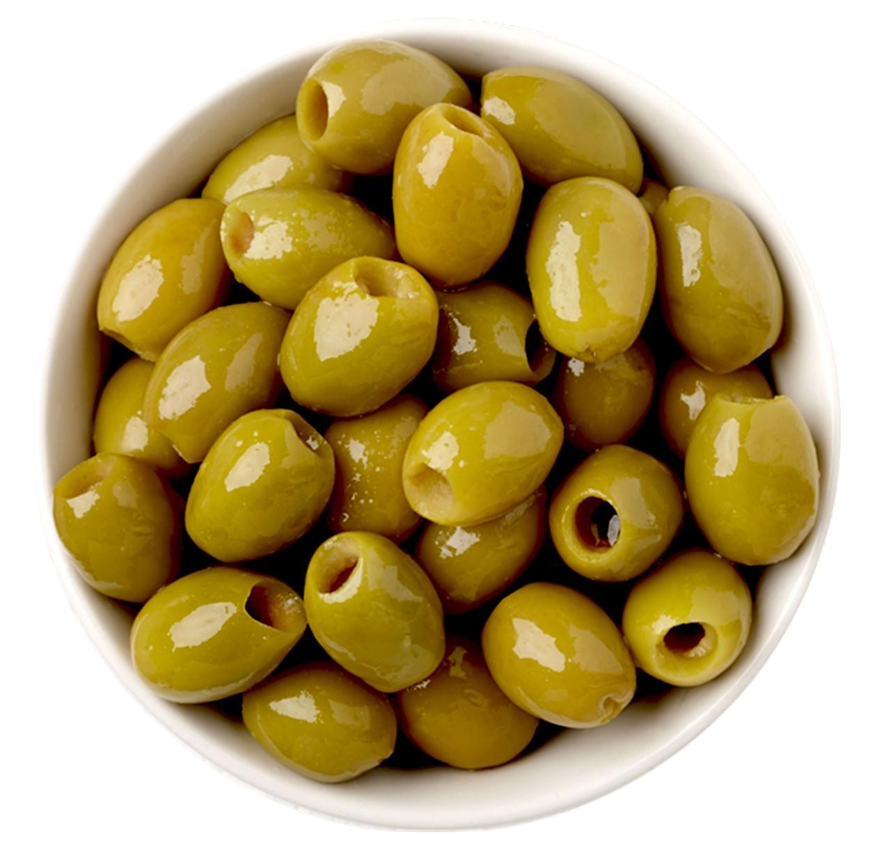 Pitted Green Chalkidiki Olives 400g in brine (vacuum-packed)