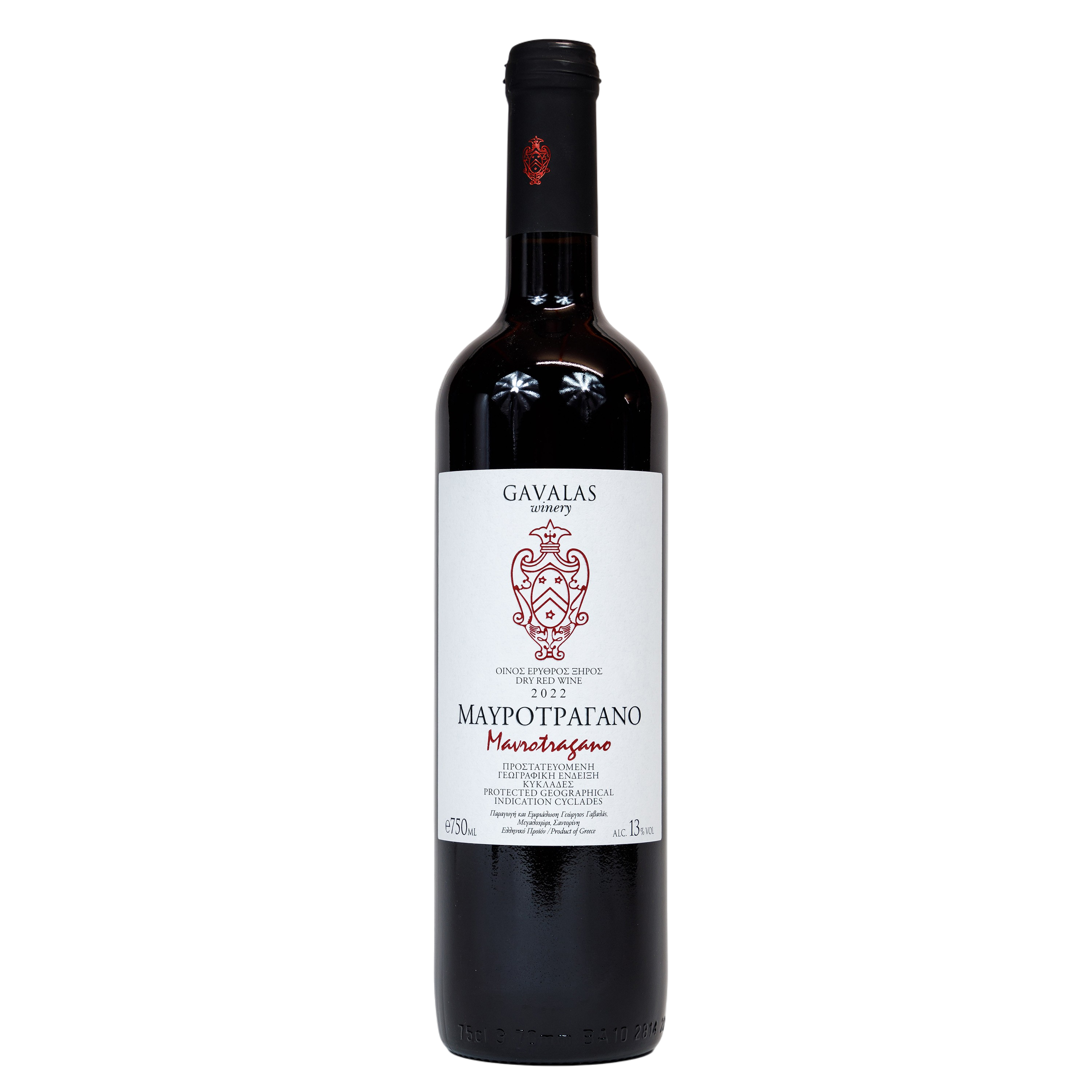 Mavrotragano Red Dry Wine 750ml