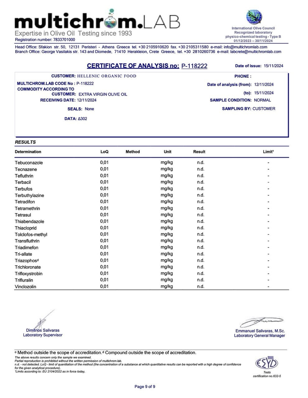 Oliwa z oliwek ZE WSI niefiltrowana Extra Virgin łagodna 0,3% 3l